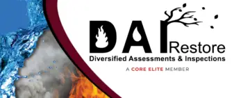 The company logo for 'DAI Restore' which provides 'Diversified Assessments & Inspections' services and is a 'CORE ELITE MEMBER'.