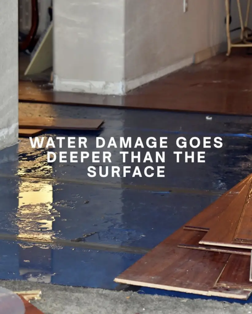 water damage goes deeper than the surface.